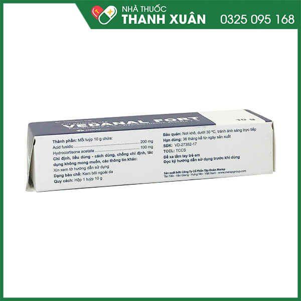 Vedanal Forte 10g điều trị viêm da